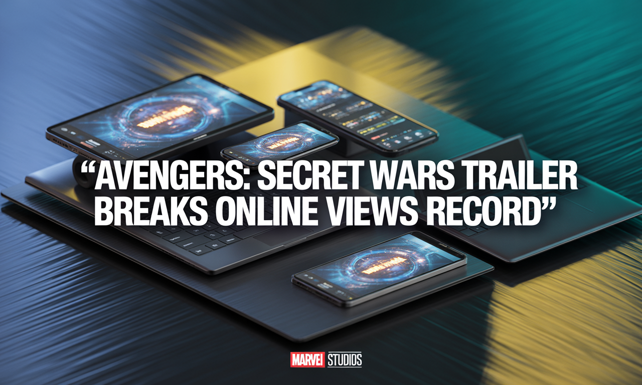 Banner image for article Avengers: Secret Wars trailer breaks online views record, showing cinematic trailer hype online.