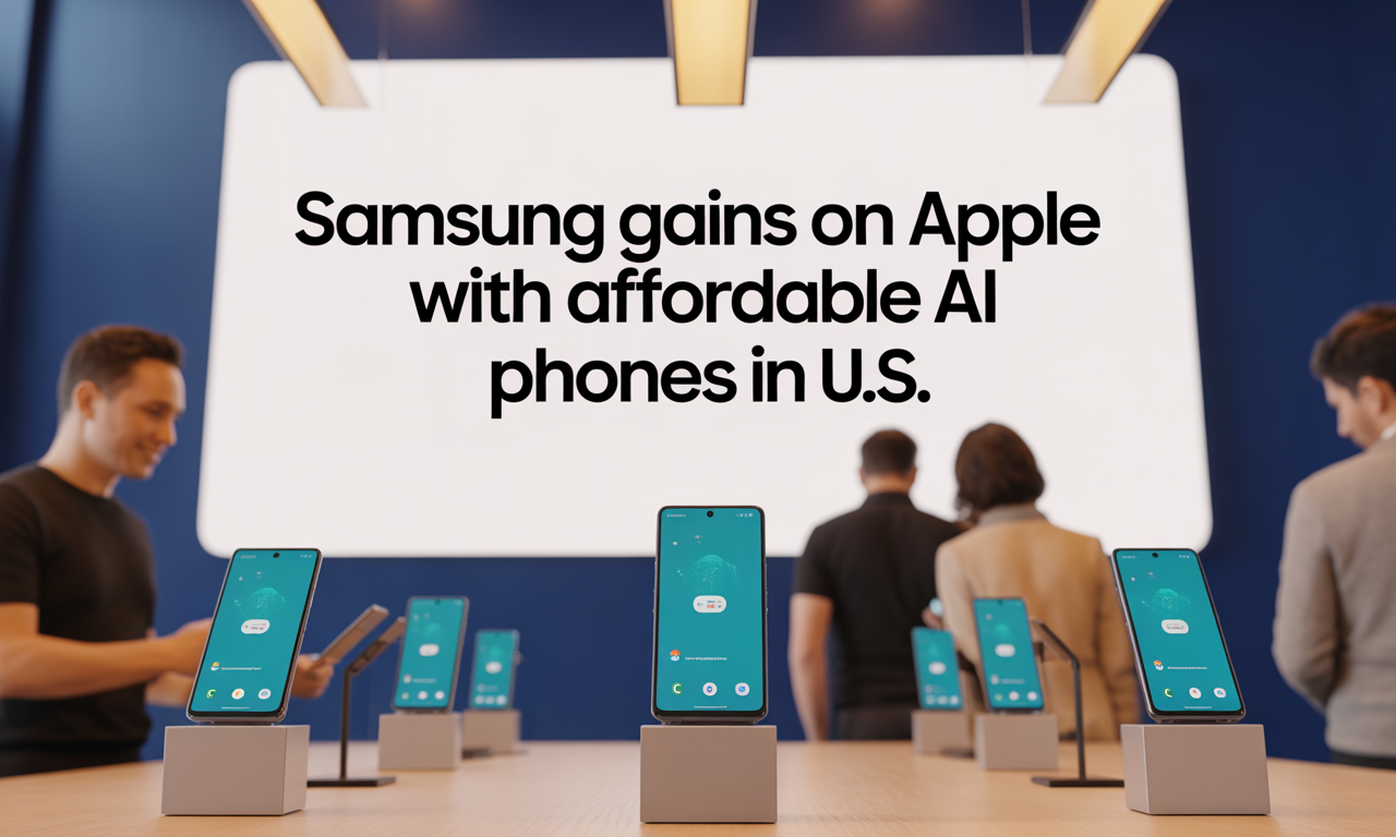 Samsung gains on Apple with affordable AI phones in U.S. — customers exploring Galaxy AI smartphones.