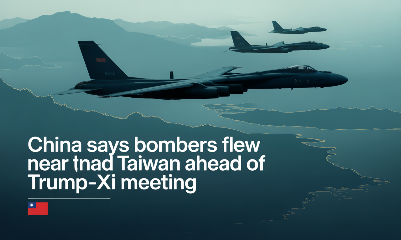Bombers flew near Taiwan — wide aerial business-style image symbolizing regional security and China’s show of strength.