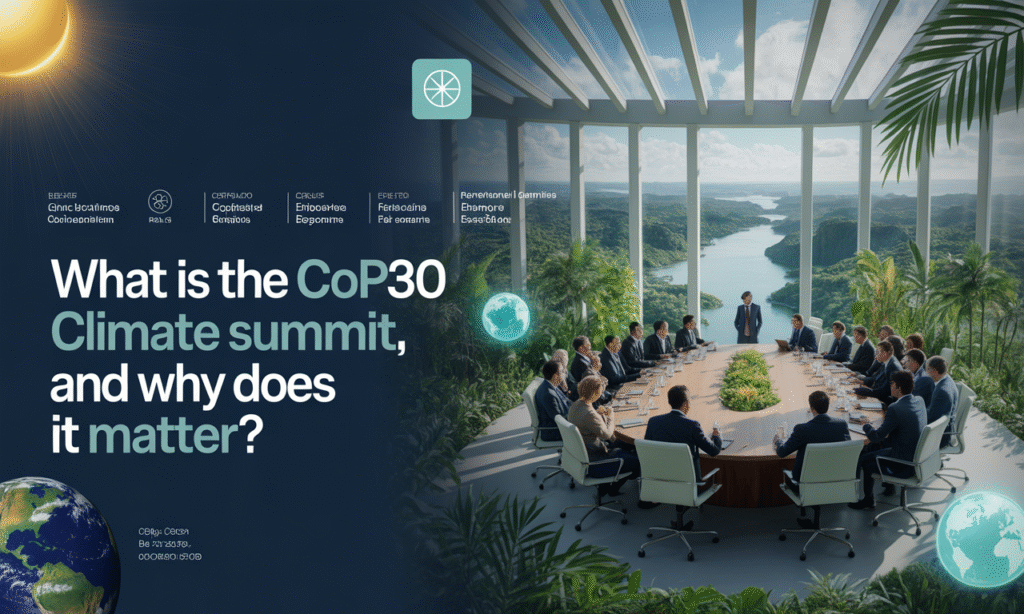 COP30 climate summit – international delegates in Belém discussing global climate action.