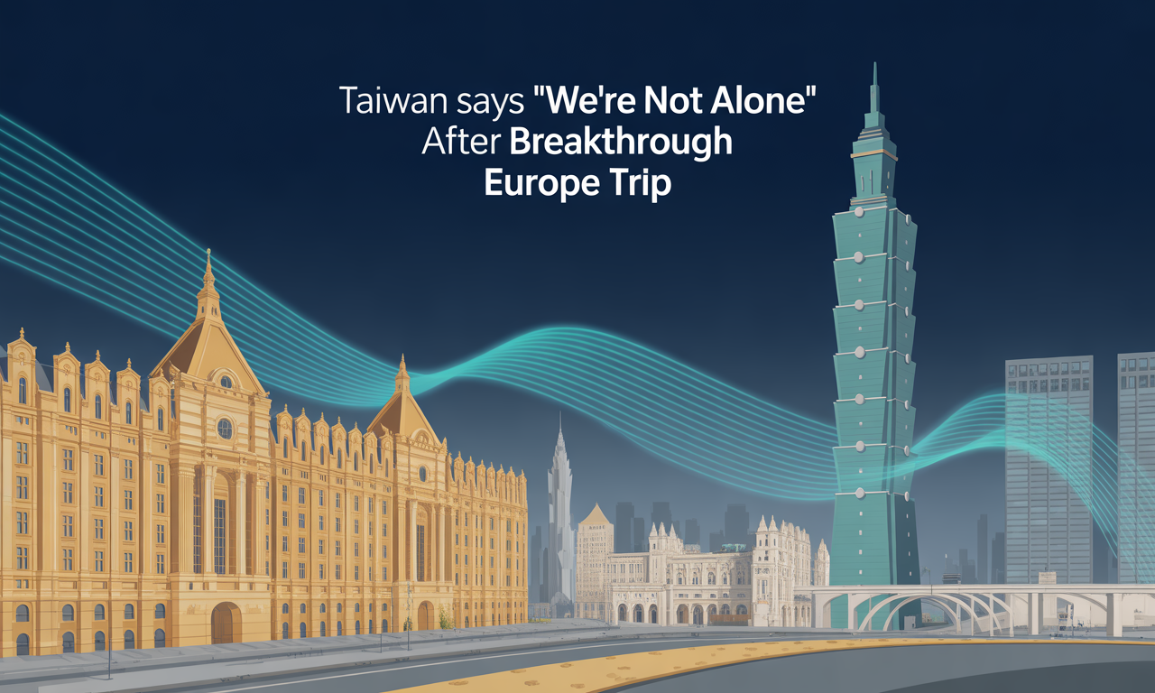 Banner image of Taipei and the European Parliament symbolizing global support and the message that Taiwan is not alone.