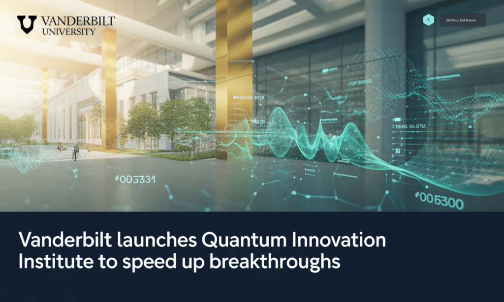 Vanderbilt Quantum Innovation Institute banner highlighting advanced research, quantum technology, and academic innovation