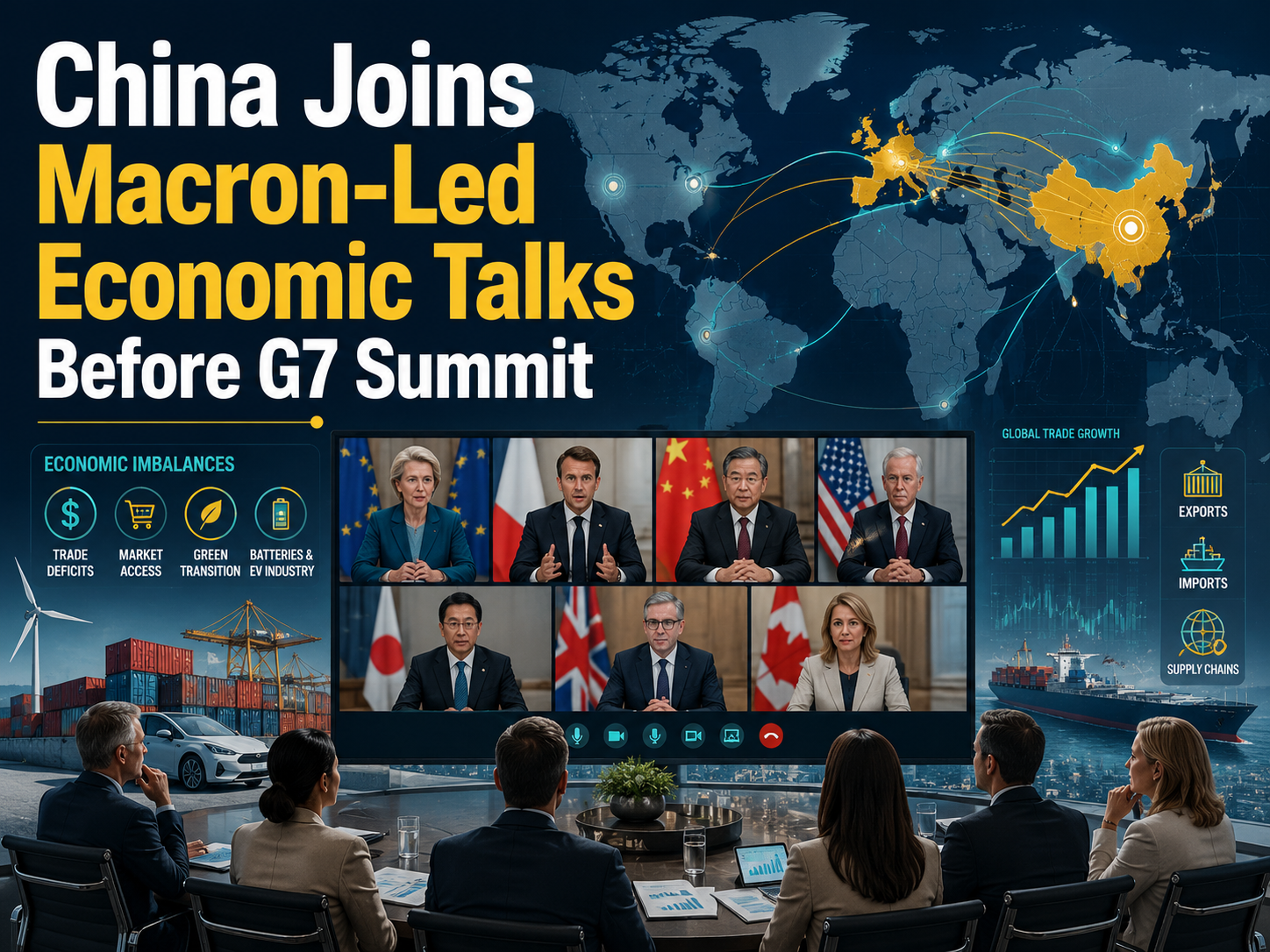 U.S. producer inflation banner showing analysts reviewing rising energy costs, PPI data, and business inflation charts.